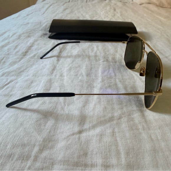Saint Laurent Classic 11 59mm Aviator Sunglasses (black/gold) main image 7